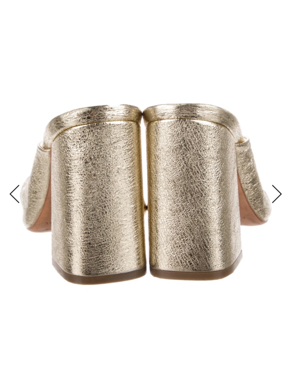 Loeffler Randall Laurel Gold Crinkle Metallic Heeled Sandals - Picture 5 of 5